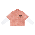 Unisex Vintage Wash Plaid Short Sleeve Shirt