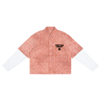 Unisex Vintage Wash Plaid Short Sleeve Shirt