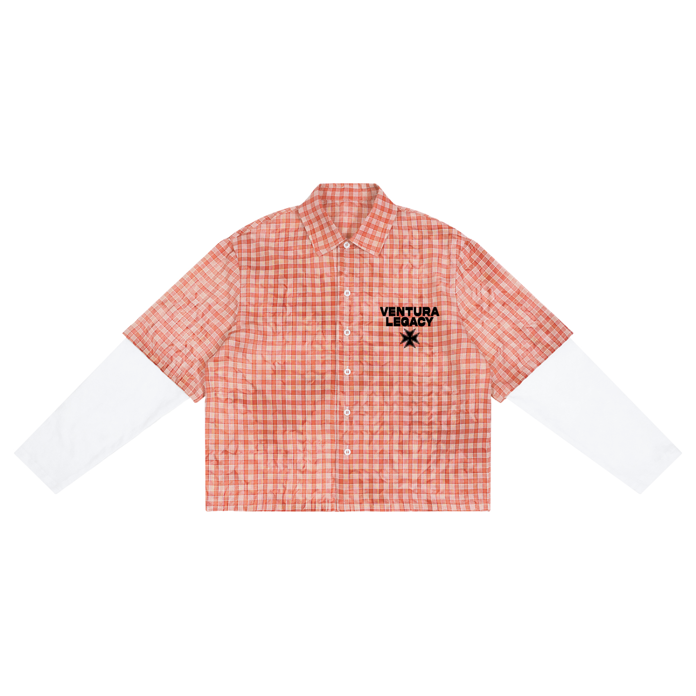 Unisex Vintage Wash Plaid Short Sleeve Shirt