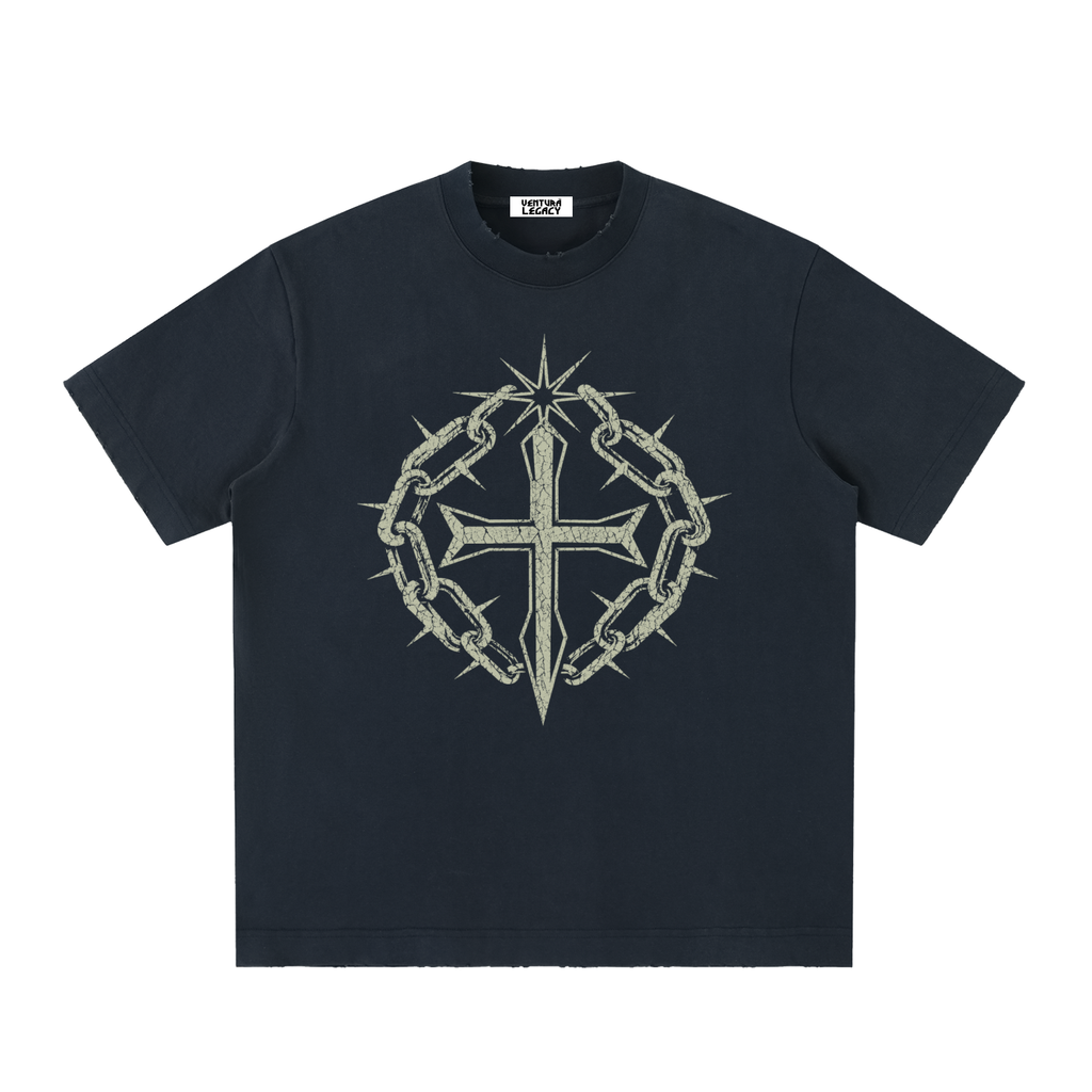 Heavyweight Vintage Washed Frayed T-Shirt