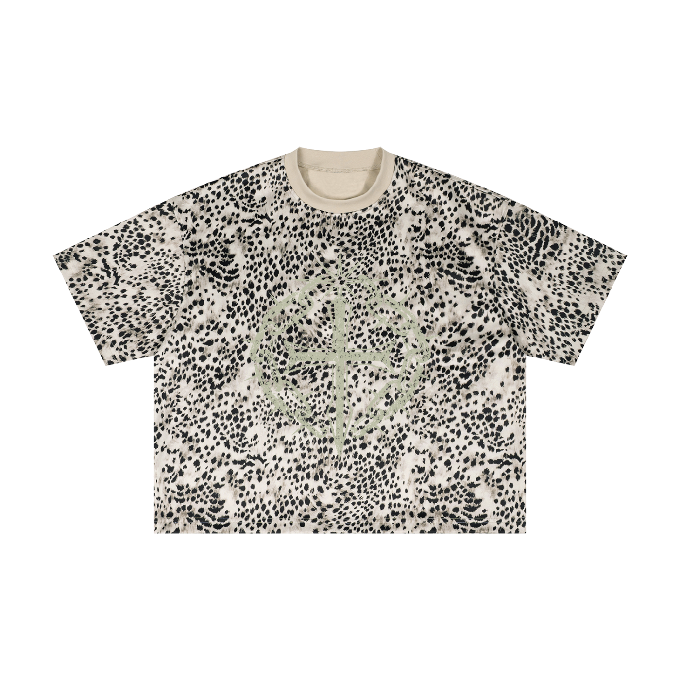 Unisex Leopard Print Boxy T-Shirt