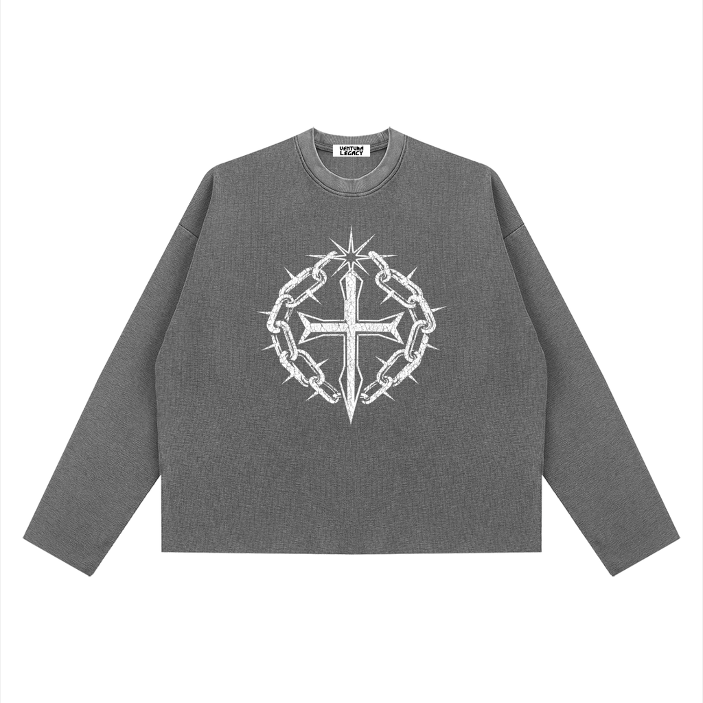 Ventura Legacy | Unisex Vintage Wash Boxy  Waffle Raw Edge T-Shirt Northmark