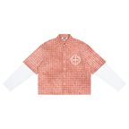 Unisex Vintage Wash Plaid Short Sleeve Shirt