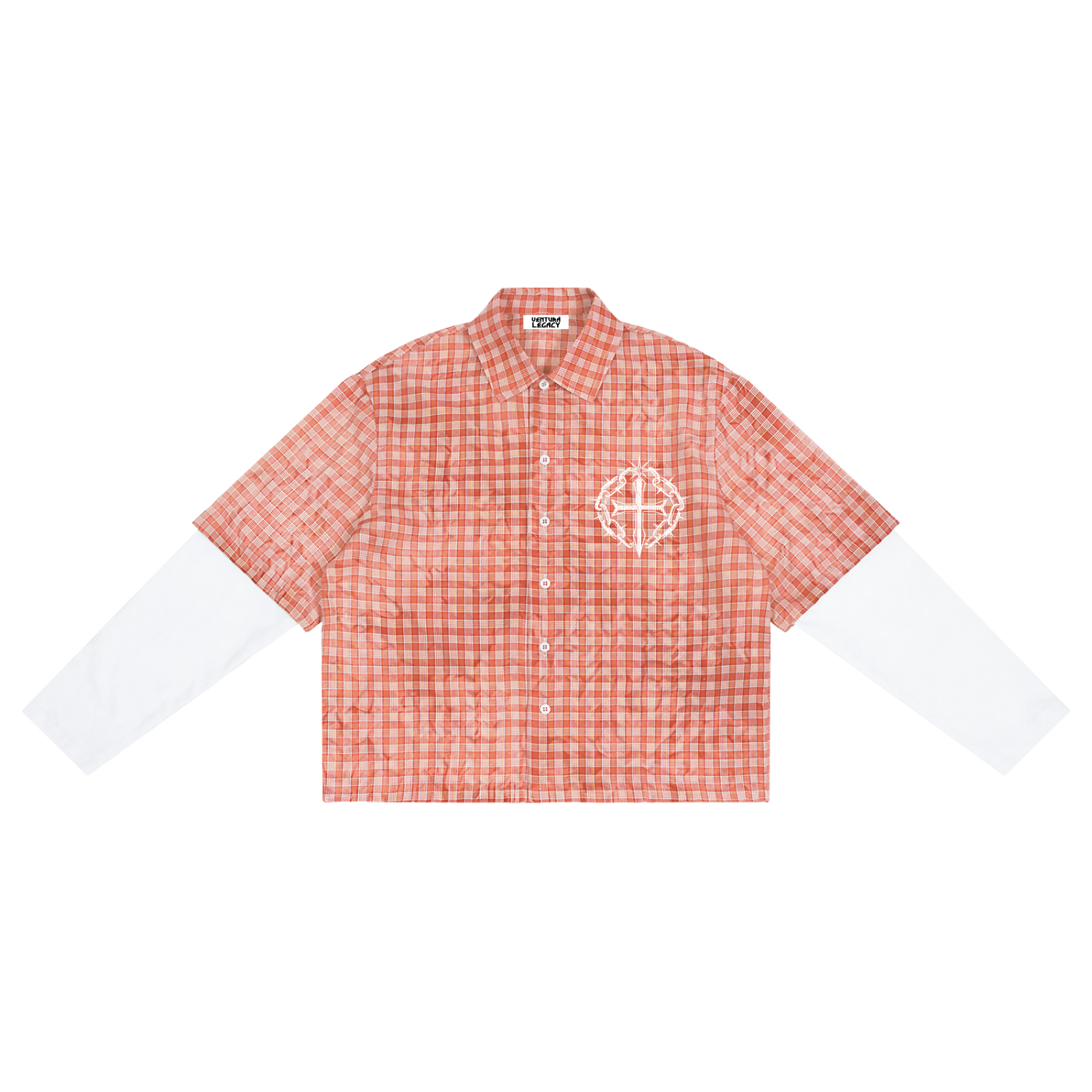 Unisex Vintage Wash Plaid Short Sleeve Shirt