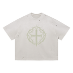 Vintage Washed Distressed Boxy Oversized T-Shirt