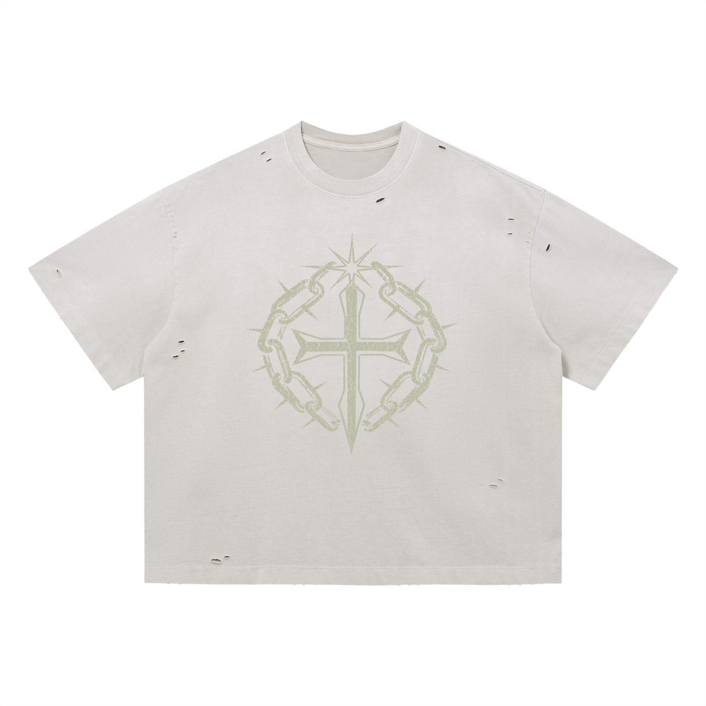 Vintage Washed Distressed Boxy Oversized T-Shirt