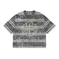 Snow Washed Striped Boxy T-Shirt
