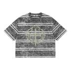 Snow Washed Striped Boxy T-Shirt