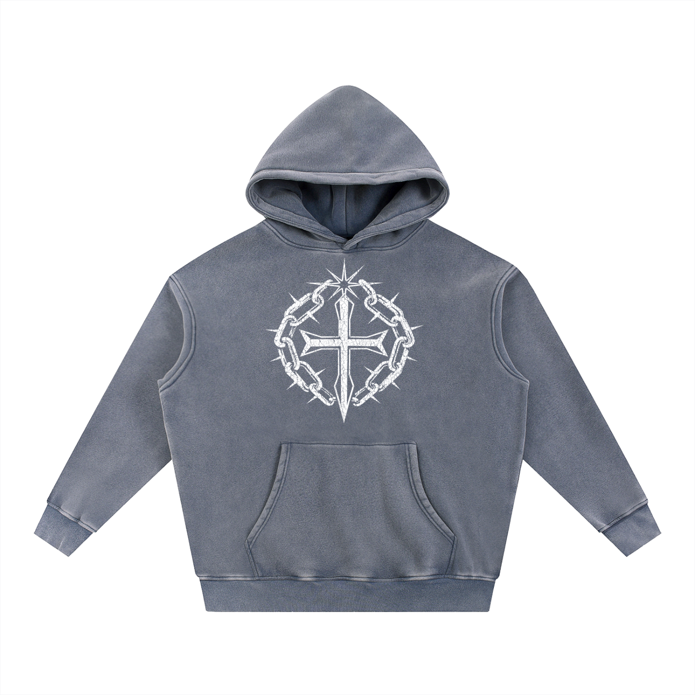 Snow Wash Fleece Oversize Hoodie