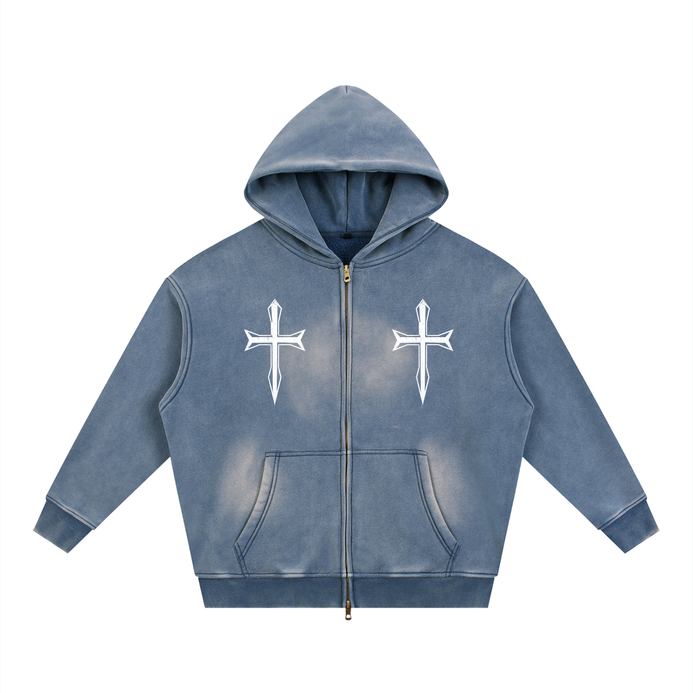 Ventura Legacy | Sunfade Two-way Zipper Boxy Fleece Hoodie Northmark