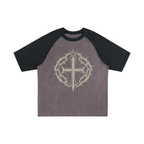 Color-Blocked Raglan Sleeve T-Shirt