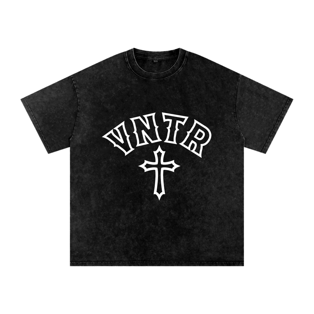Snow Washed Oversized Cotton T-Shirt