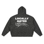 Ventura Legacy | Unisex Leopard Print Waffle Full Zip Hoodie Hated
