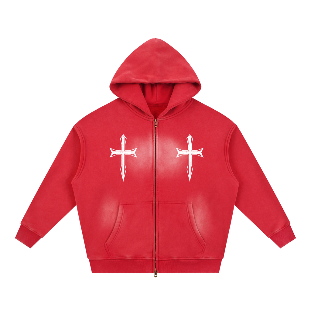 Ventura Legacy | Sunfade Two-way Zipper Boxy Fleece Hoodie Northmark