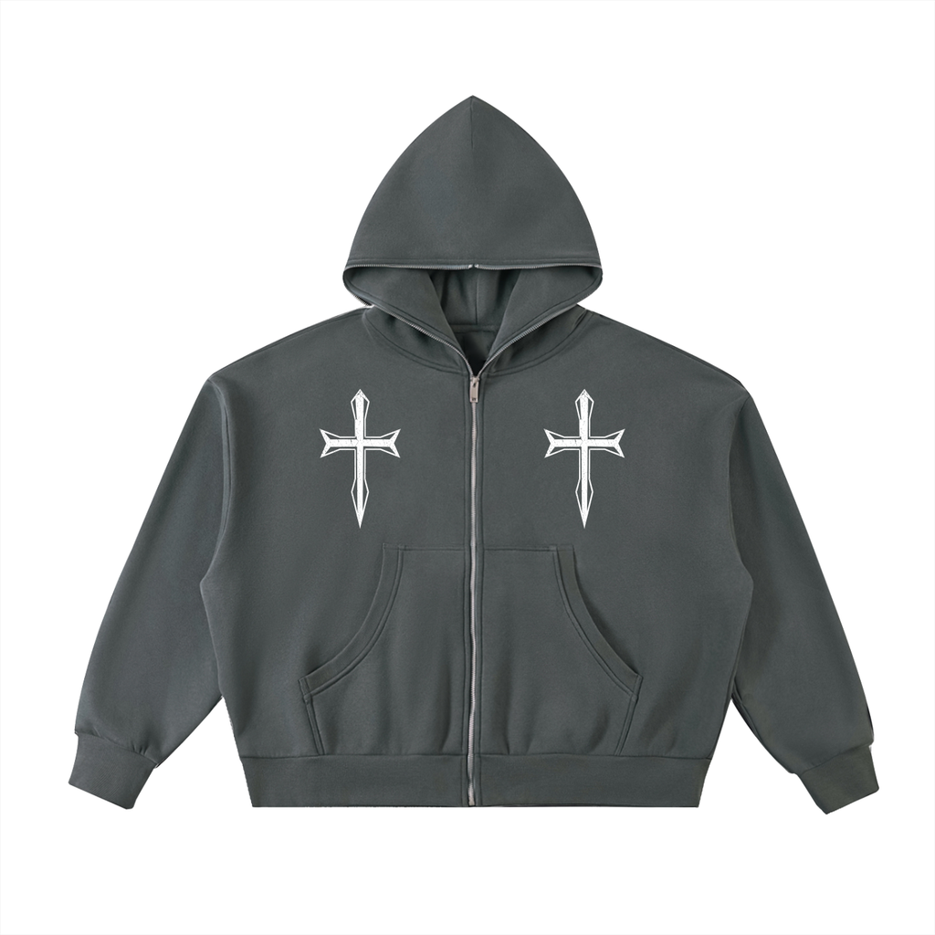 Ventura Legacy | Fleeced Full-Zip Boxy Hoodie Xebec