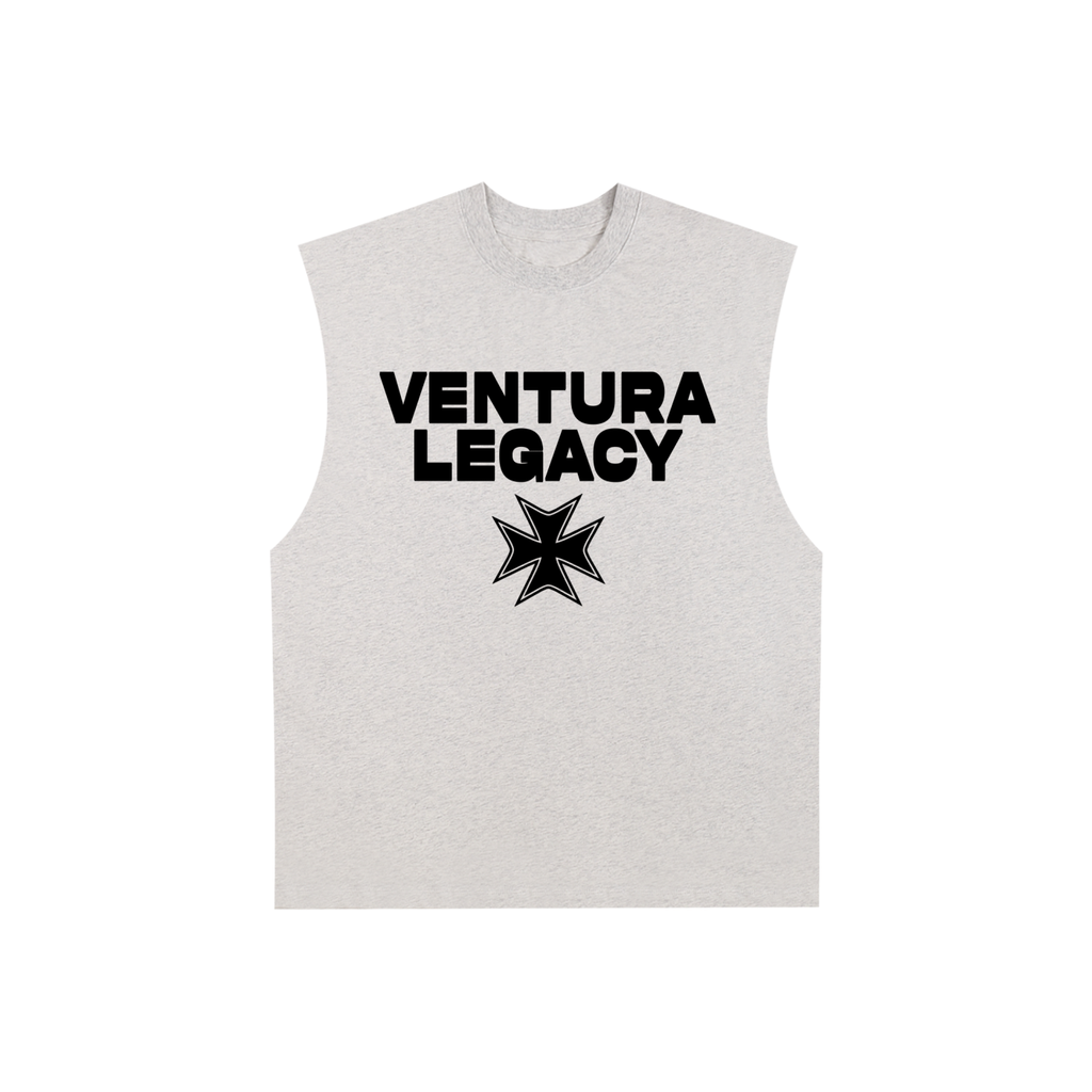 Raw Edge Cotton Tank Top