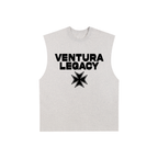 Raw Edge Cotton Tank Top