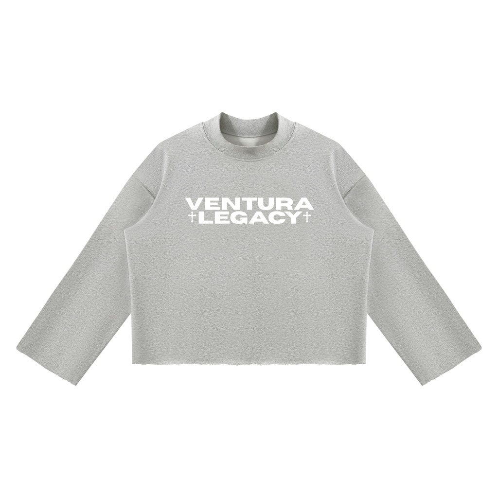 Ventura Legacy | Unisex Mock Neck Raw Edge Boxy Sweatshirt Xebec
