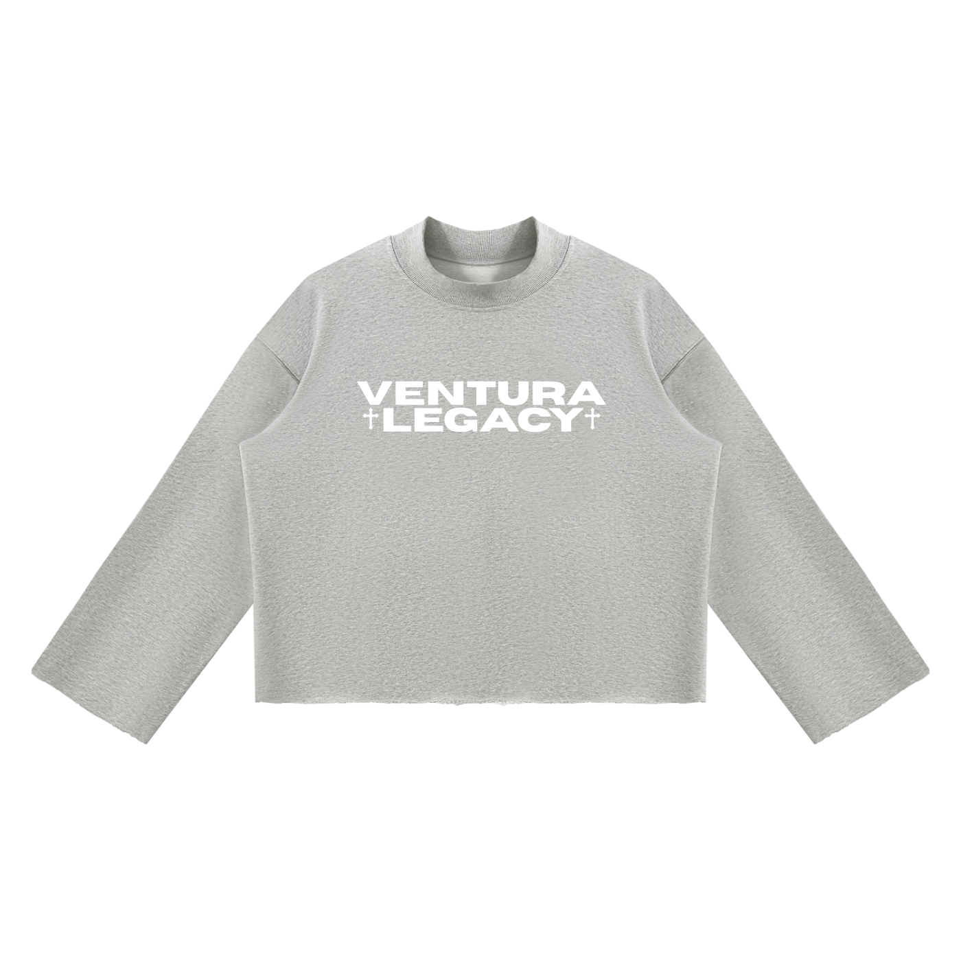 Ventura Legacy | Unisex Mock Neck Raw Edge Boxy Sweatshirt Xebec