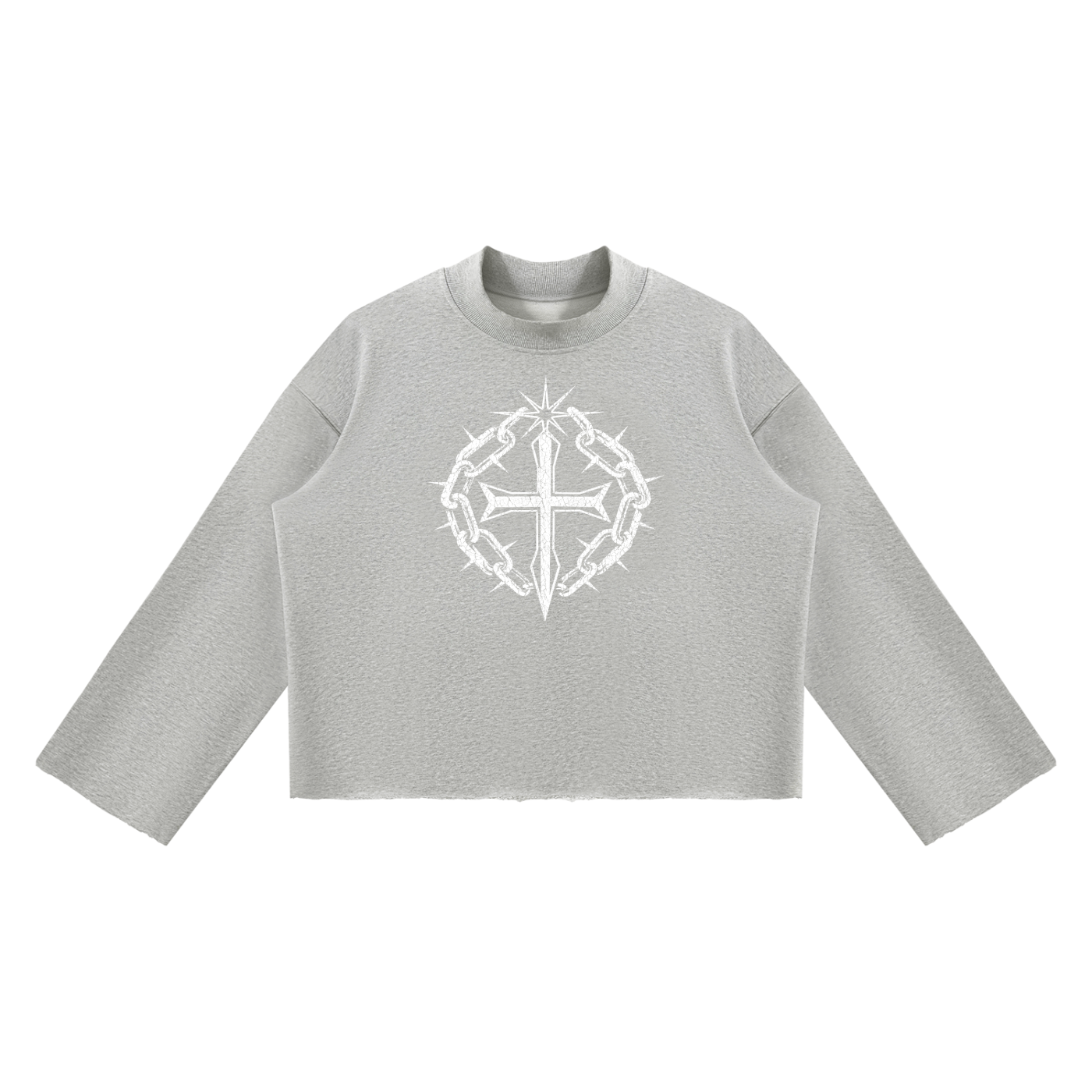 Ventura Legacy | Unisex Mock Neck Raw Edge Boxy Sweatshirt I See God