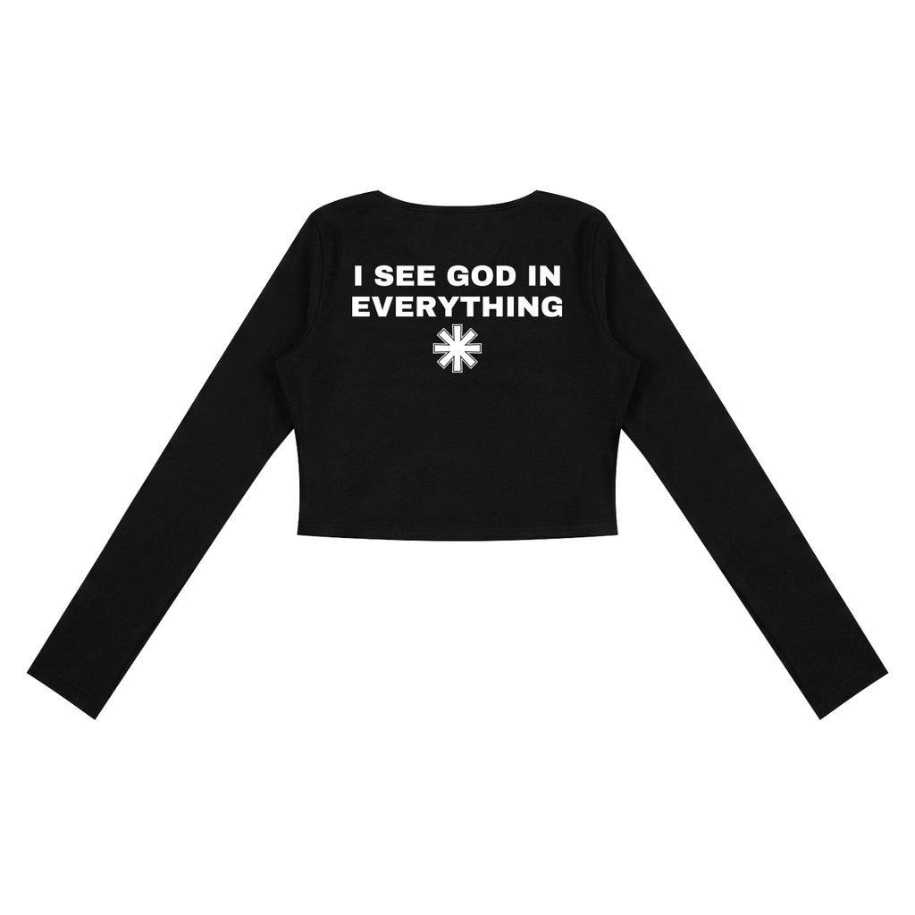 Ventura Legacy | Women's Ruched Long Sleeve Crop T-Shirt I see God