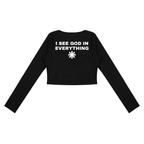 Ventura Legacy | Women's Ruched Long Sleeve Crop T-Shirt I see God