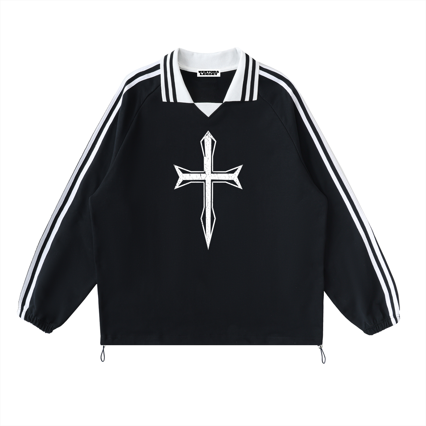 Striped Sweatshirt Cross