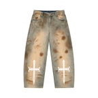 Men’s Vintage Wash Jeans Cross
