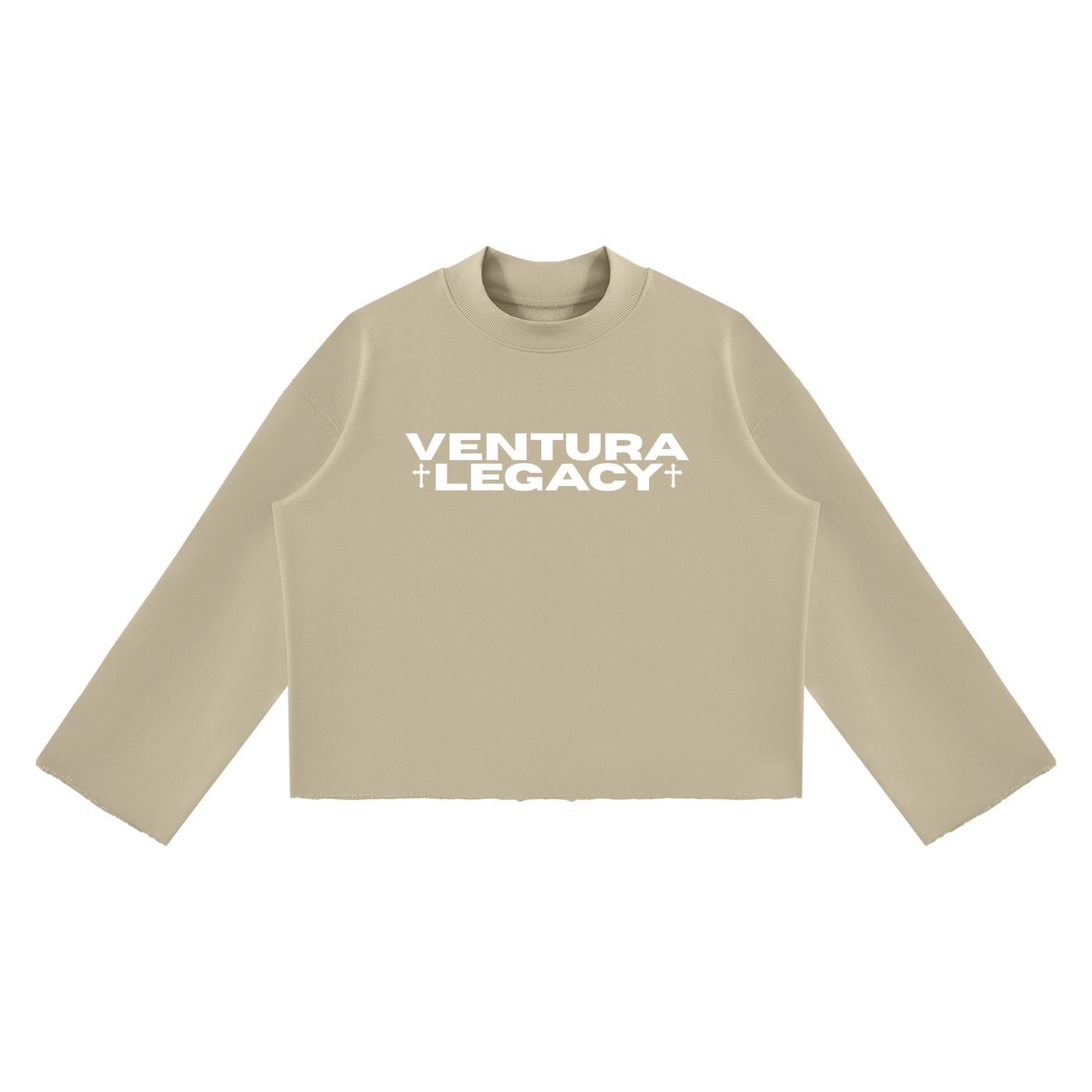 Ventura Legacy | Unisex Mock Neck Raw Edge Boxy Sweatshirt Xebec