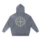 Snow Wash Fleece Oversize Hoodie