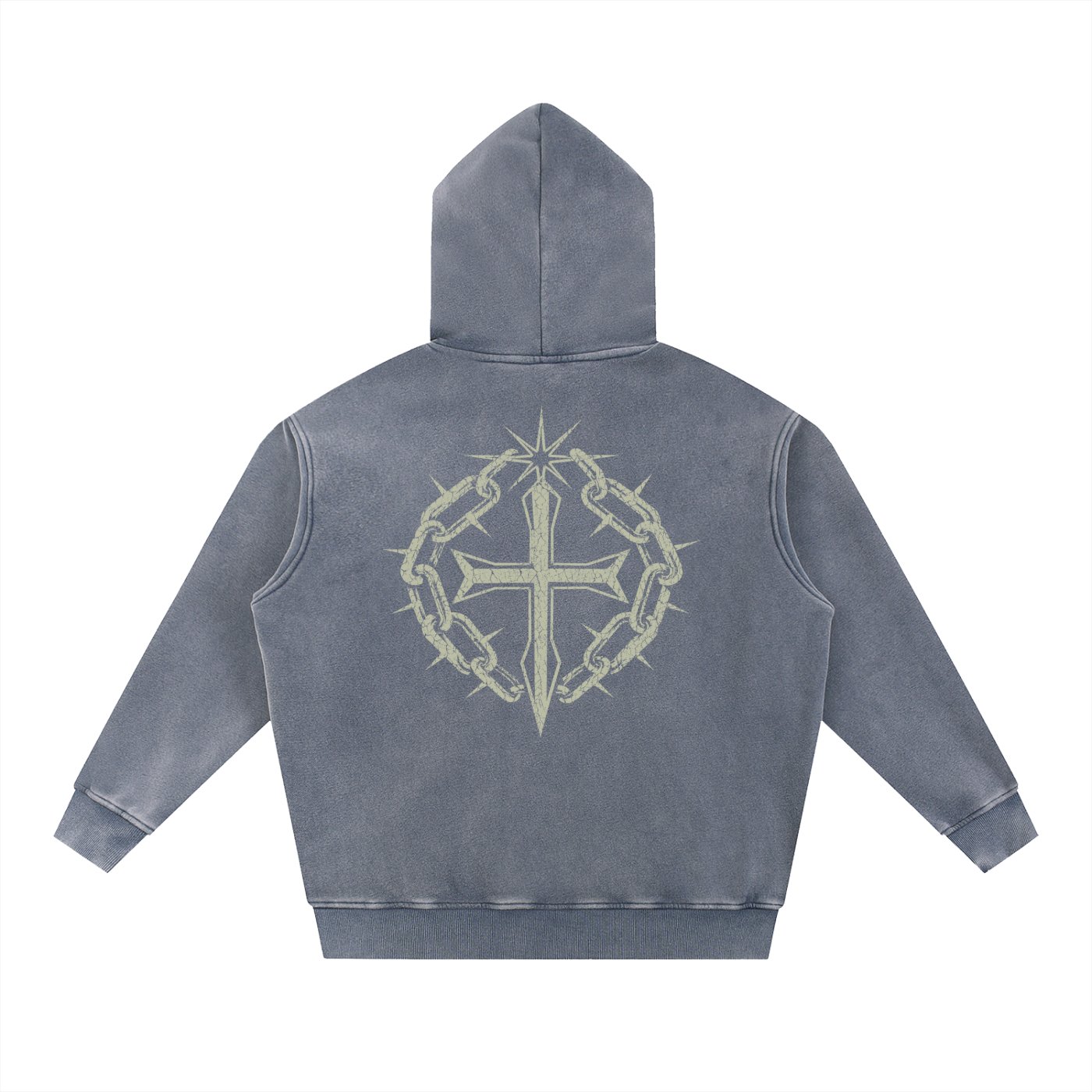 Snow Wash Fleece Oversize Hoodie