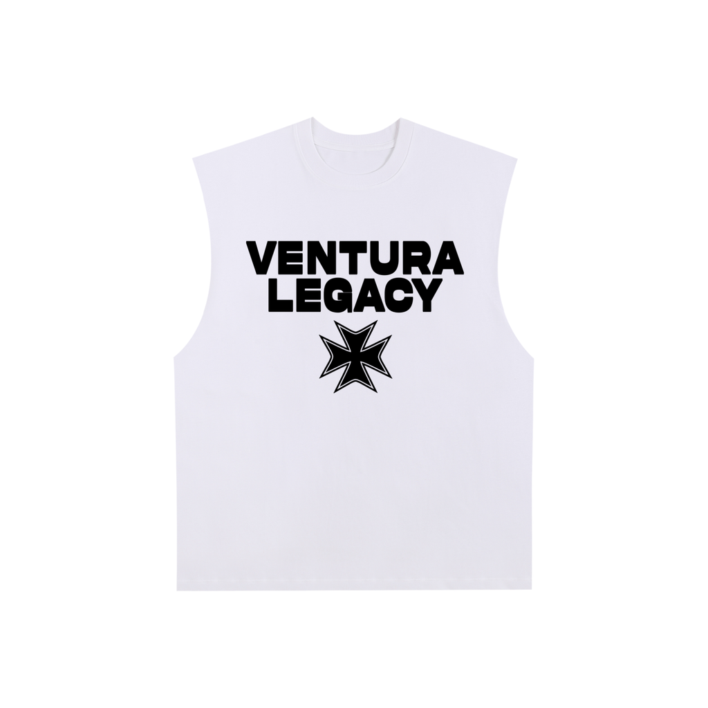 Raw Edge Cotton Tank Top