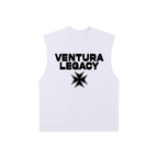 Raw Edge Cotton Tank Top