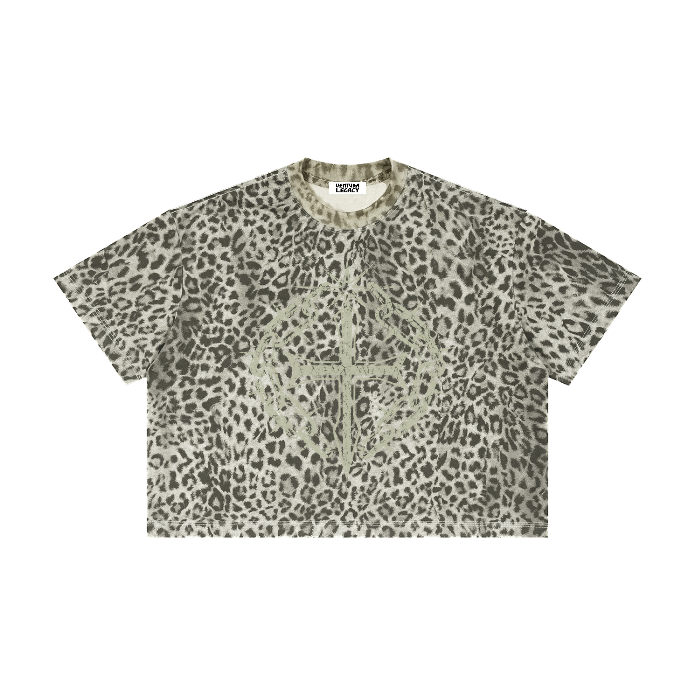 Unisex Leopard Print Boxy T-Shirt