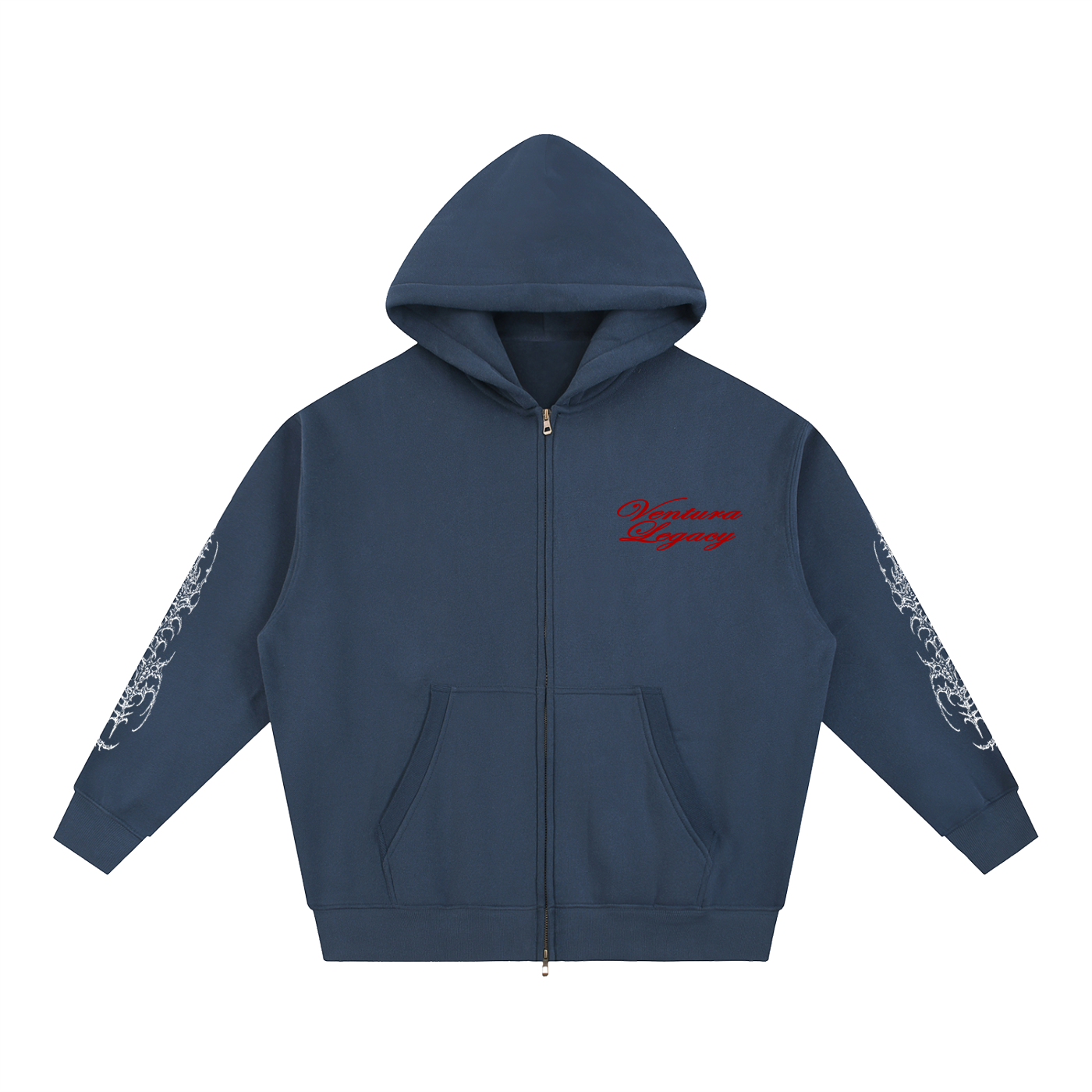 Zip Boxy Hoodie Drain