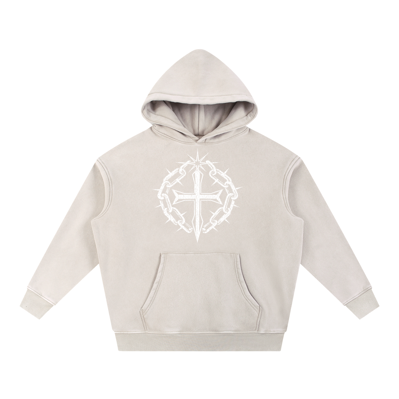Snow Wash Fleece Oversize Hoodie