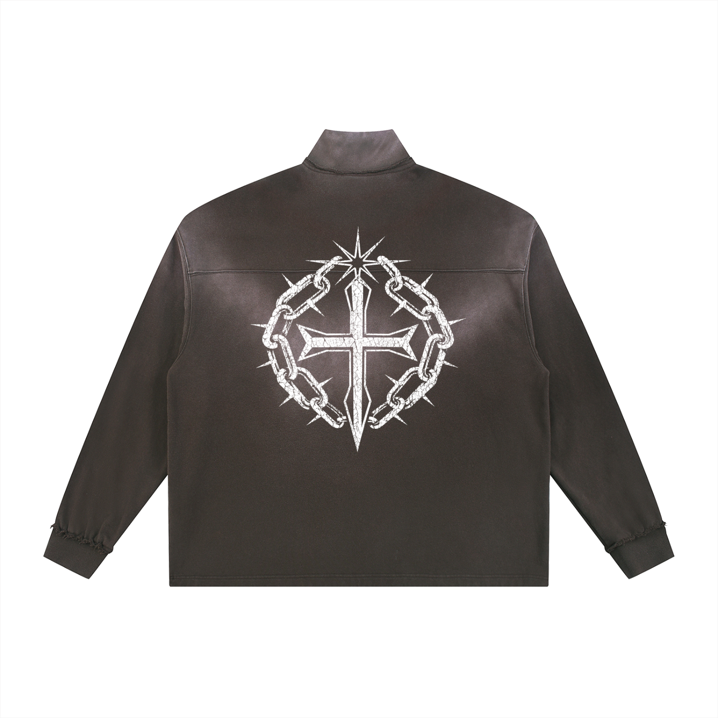 Ventura Legacy | Sun Fade Raw Edge Quarter-Zip Sweatshirt Northmark