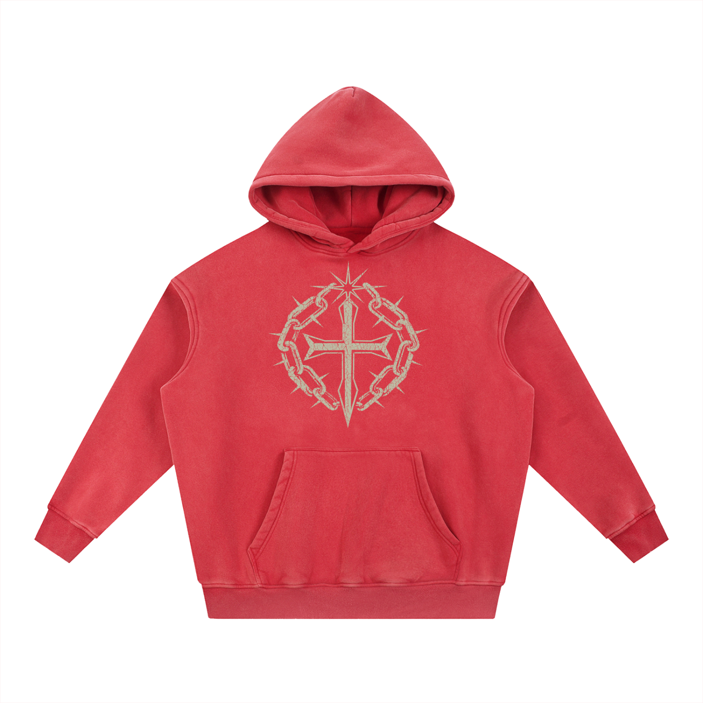 Snow Wash Fleece Oversize Hoodie