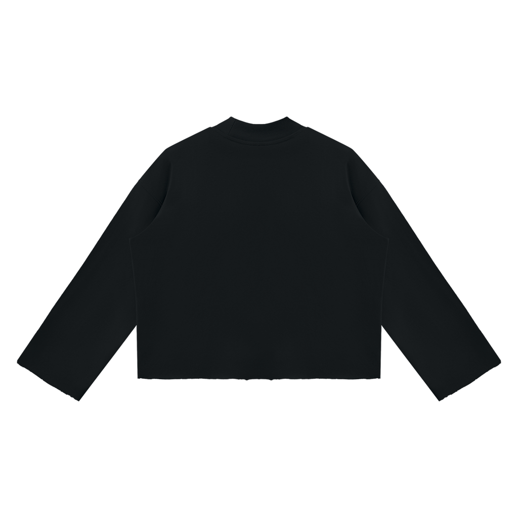 Ventura Legacy | Unisex Mock Neck Raw Edge Boxy Sweatshirt Blessed