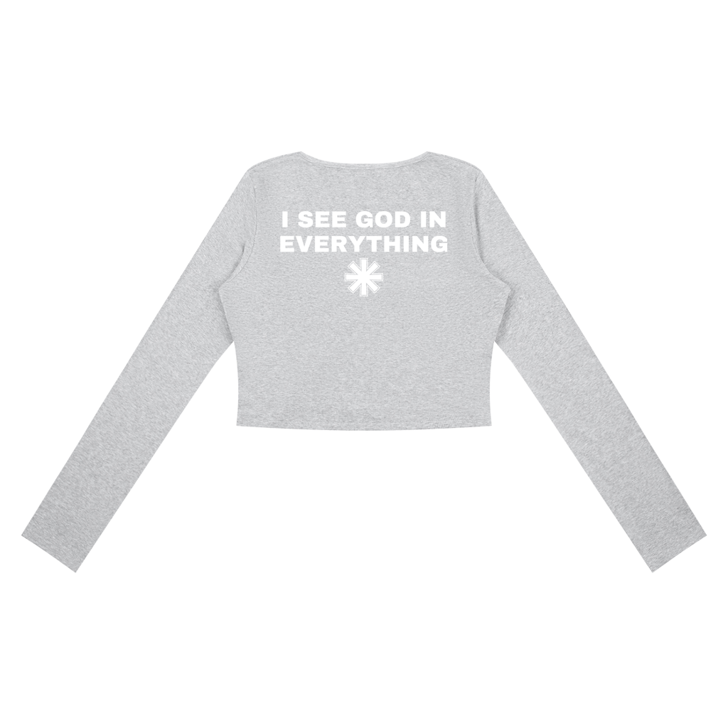 Ventura Legacy | Women's Ruched Long Sleeve Crop T-Shirt I see God