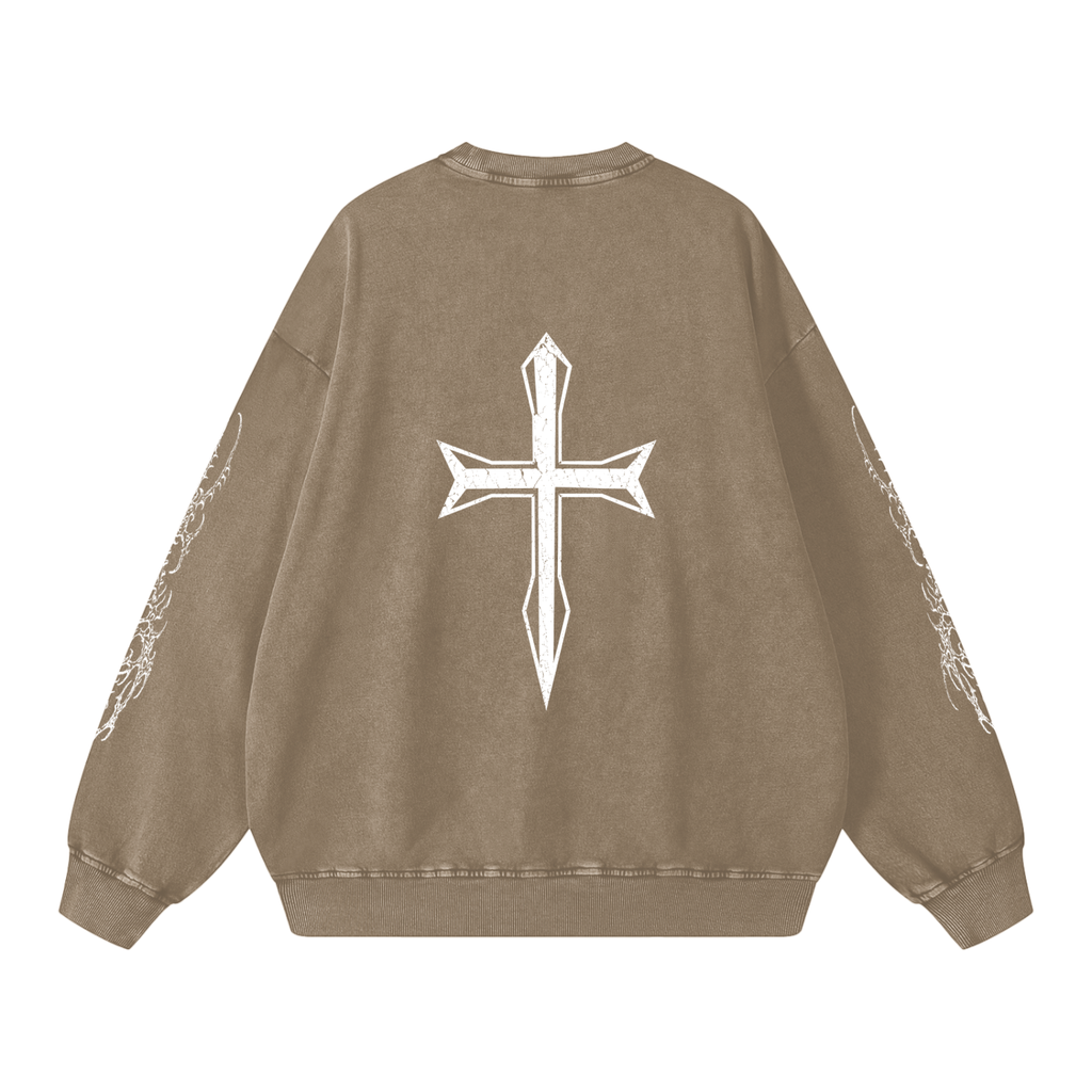 Snow Washed Oversized Sweatshirt