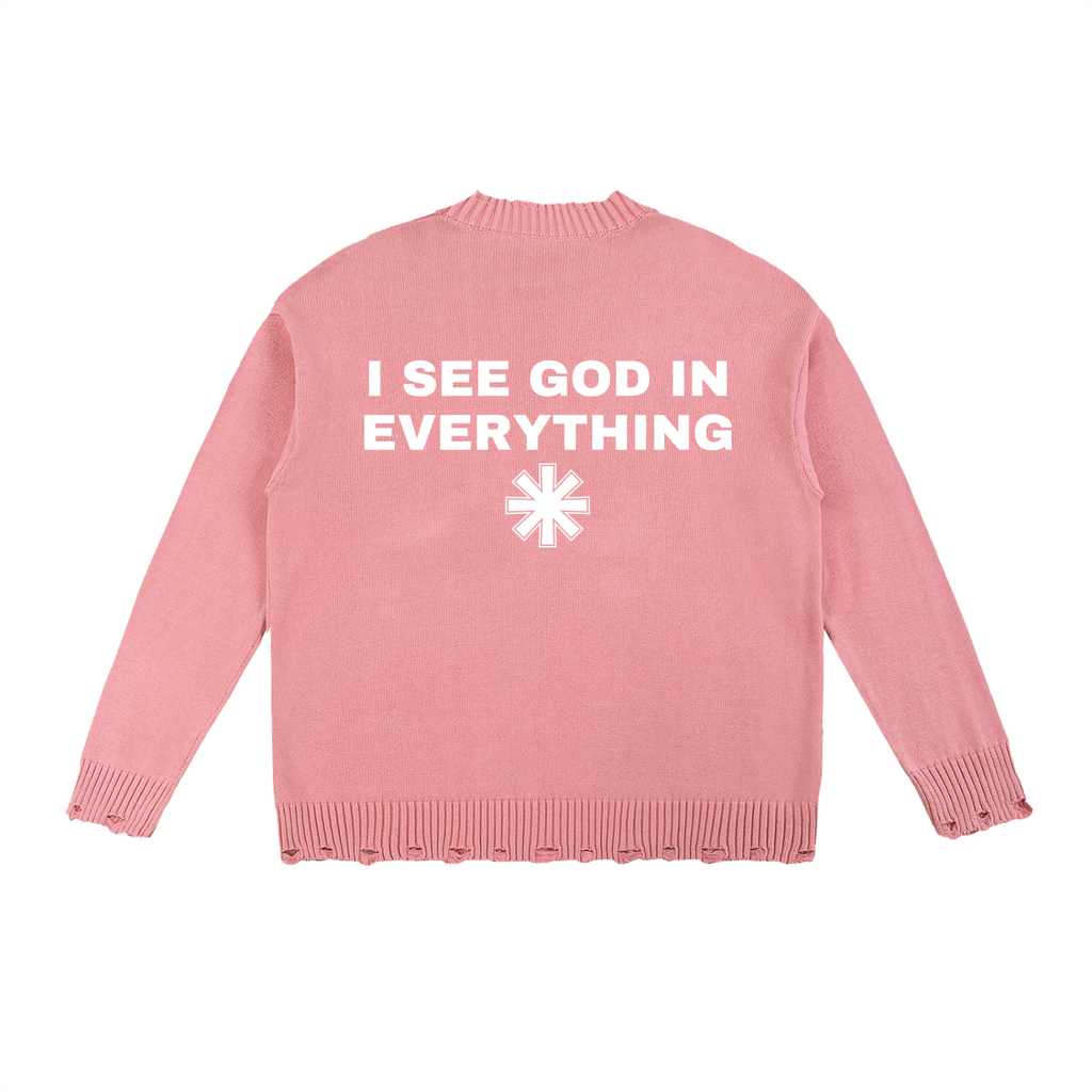 Ventura Legacy | Vintage Washed Hand-Frayed Sweater I See God