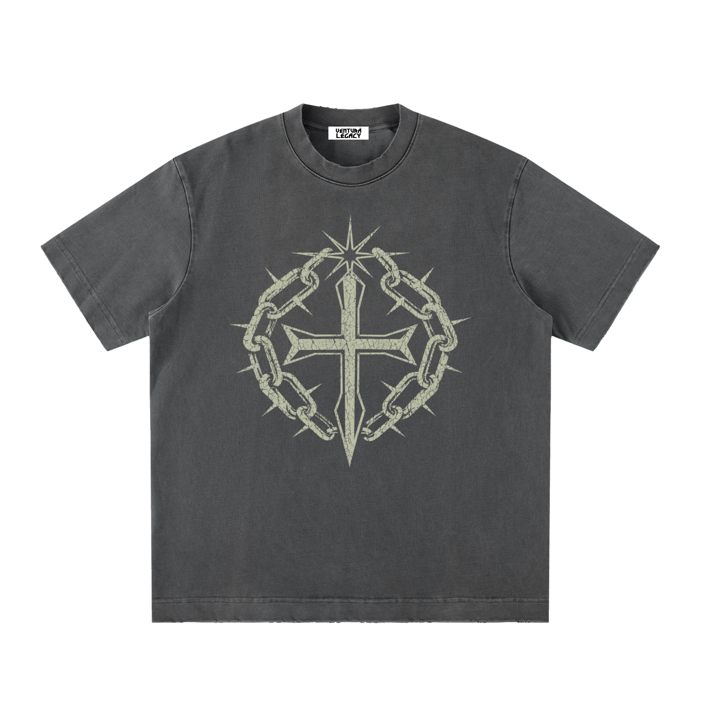 Heavyweight Vintage Washed Frayed T-Shirt