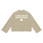 Ventura Legacy | Unisex Mock Neck Raw Edge Boxy Sweatshirt I See God