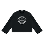 Ventura Legacy | Unisex Mock Neck Raw Edge Boxy Sweatshirt I See God