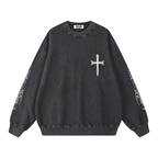 Snow Washed Oversized Sweatshirt
