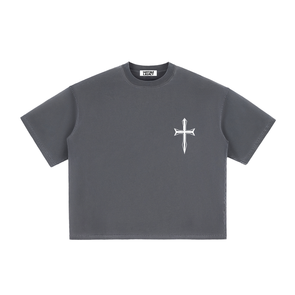 Ventura Legacy |Vintage Washed Boxy T-Shirt Cross