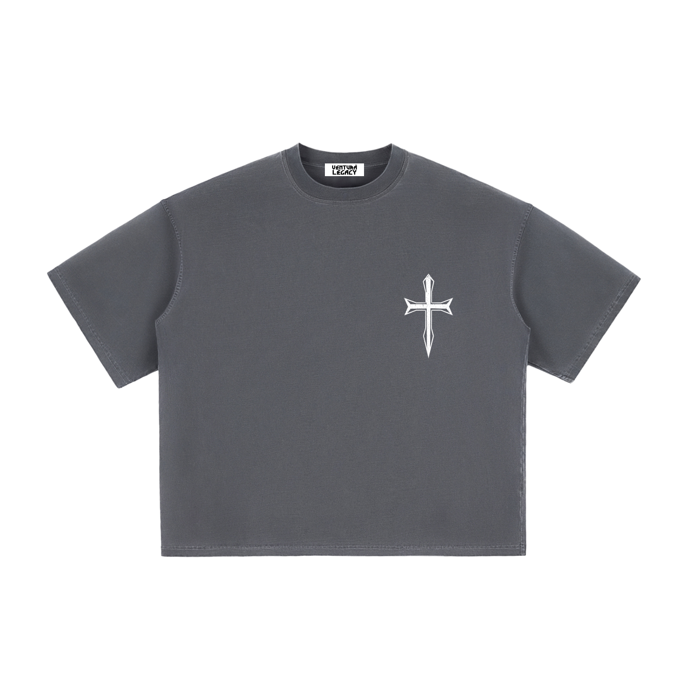 Ventura Legacy |Vintage Washed Boxy T-Shirt Cross