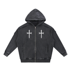 Ventura Legacy | Snow Washed Tape Raw Edge Zip Hoodie Northmark