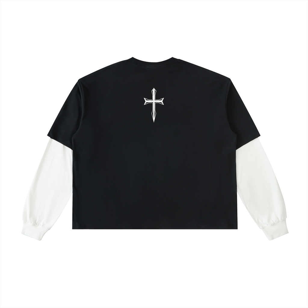 Ventura Legacy | Layered Contrast Sleeve Cotton T-Shirt Hated